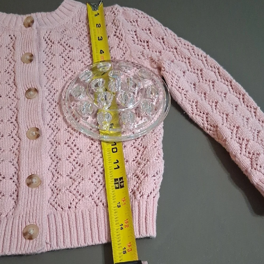 Old Navy Lace Knit Cardigan in Light Pink  100% Cotton Size 4T